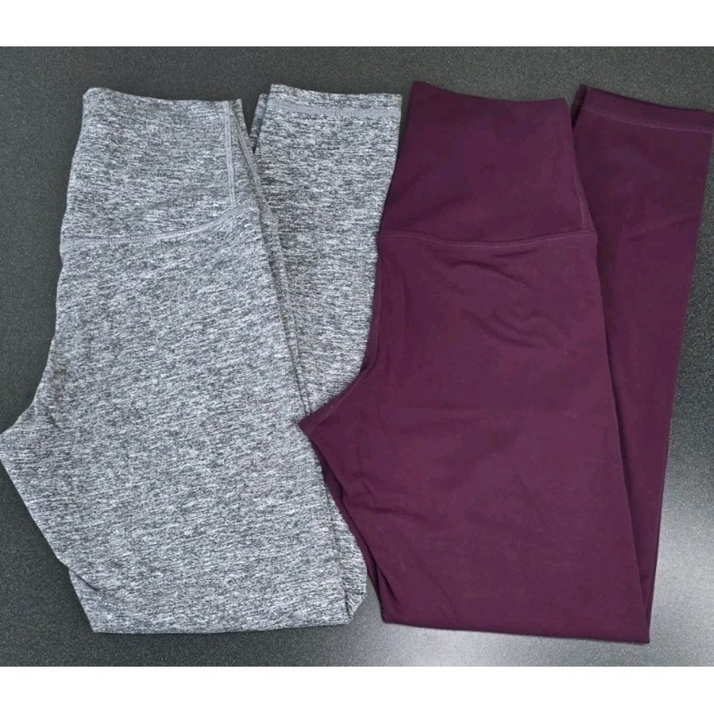 2pc Quince Woman S High Waist Legging Yoga Gym‎ Active Gray Berry Super Soft